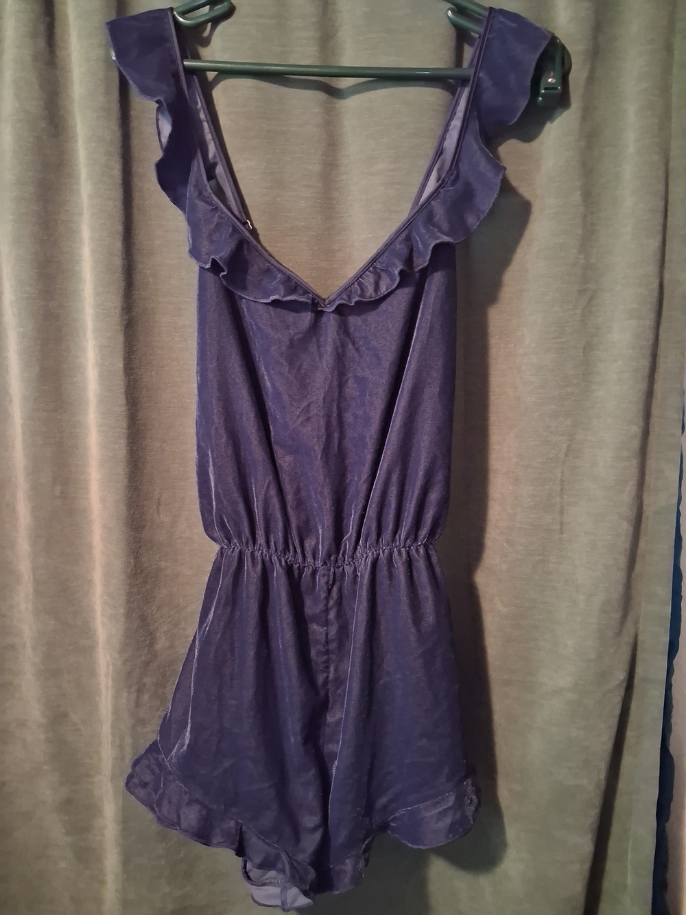 VS Ruffled Velour Romper
